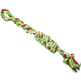 №1 Игрушка для собак Грейфер веревка плетеная с двумя узлами и ручкой 33см