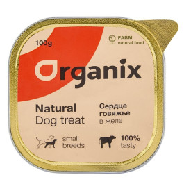 Organix Влажное лакомство для собак сердце говяжье в желе, измельченное 100г