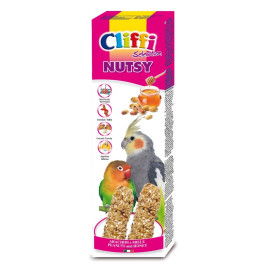 Cliffi Палочки с арахисом и медом для длиннохвостых попугаев Sticks Nutsy 150г