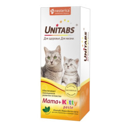 Unitabs Mama+Kitty paste Паста для котят, кормящих и беременных кошек 120мл