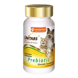 Unitabs Prebiotic Витамины для кошек и собак для нормализации пищеварения100таб