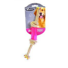 Papillon Игрушка для собак Плетеная веревка с пластиковой гантелькой 24см 60-65г