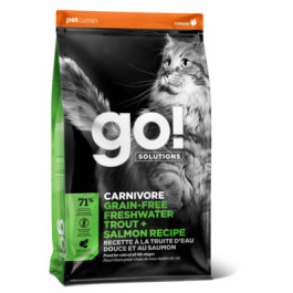 GO! CARNIVORE Беззерновой корм для котят и кошек с чувствительным пищеварением Форель, Лосось