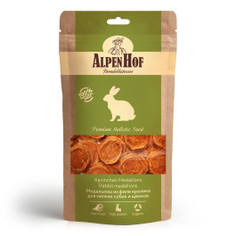 AlpenHof Лакомство для мелких собак и щенков Медальоны из филе кролика 50г