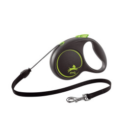 FLEXI Black Design тросовый поводок-рулетка для собак, зеленый