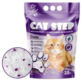 CAT STEP Crystal Lavеnder Силикагелевый наполнитель с ароматом лаванды