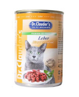 Dr.Clauder's консервы для кошек, печень кусочки в соусе 415г