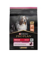 Pro Plan Medium Adult корм для собак средних пород с чувствительной кожей, лосось/рис