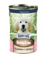 Happy Dog Nature Line консервы для щенков Телятина с сердцем 410г