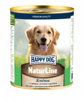 Happy Dog Nature Line консервы для собак Ягненок с сердцем, печенью и рубцом 970г