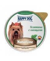 Happy Dog Nature Line паштет для собак и щенков Телятина с овощами 125г