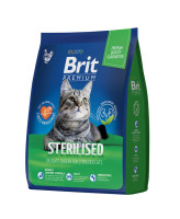 Brit Premium Sterilised корм для для кастрированных кошек с курицей