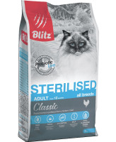 BLITZ Sterilised Корм для кастрированных/стерилизованных кошек, Курица