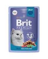 Brit Premium Пауч для стерилизованных кошек перепелка в желе 85г
