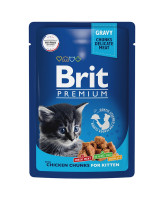 Brit Premium Пауч для котят цыпленок в соусе 85г