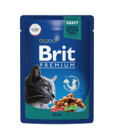 Brit Premium Пауч для кошек утка в соусе 85г