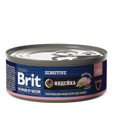 Brit Premium by Nature консервы с мясом индейки для кошек с чувствительным пищеварением 100г