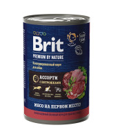 Brit Premium by Nature консервы с мясным ассорти с потрошками для собак всех пород 410г