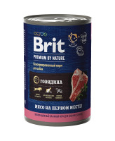 Brit Premium by Nature консервы с говядиной для взрослых собак всех пород 410г