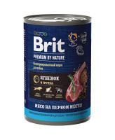 Brit Premium by Nature консервы с ягненком и гречкой для собак с чувствительным пищеварением 410г
