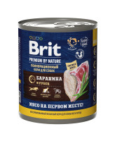 Brit Premium by Nature консервы для собак с бараниной с рубцом 850г