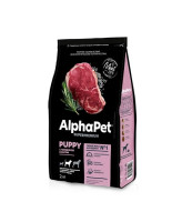 AlphaPet Superpremium Сухой корм для щенков средних пород с говядиной и рисом