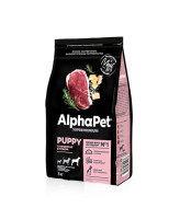 AlphaPet Superpremium Сухой корм для щенков крупных пород до 6 месяцев Pappy, говядина с рубцом