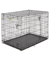 MidWest Клетка для собак iCrate 2 двери, черная 107х71х76h см