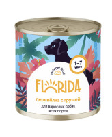 FLORIDA консервы для собак Перепёлка с грушей