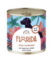 FLORIDA консервы для собак Утка с клюквой