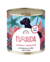 FLORIDA консервы для собак Ягненок с черникой