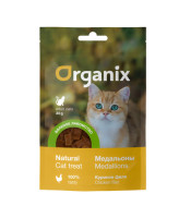 Organix Лакомство для кошек "Медальоны из куриного филе" мясо 100% 30г