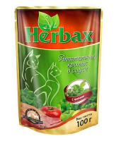 Herbax пауч для кошек Аппетитный кролик в соусе с травами 100г