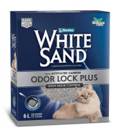 White Sand комкующийся наполнитель c усиленной блокировкой запахов, с активированным углем