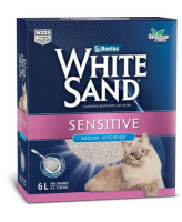 White Sand комкующийся наполнитель для чувствительных кошек, без запаха Sensitive