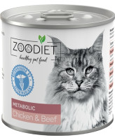 ZOODIET Metabolic консервы для кошек для улучшения обмена веществ Курица и говядина 240г