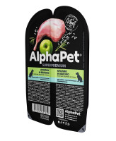AlphaPet Superpremium Консервы для собак с чувствительным пищеварением Кролик и яблоко 100г ламистер