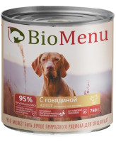 BioMenu консервы для собак с Говядиной 750г