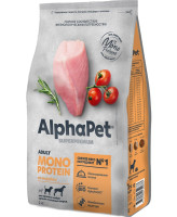 AlphaPet MONOPROTEIN Корм для собак средних и крупных пород из Индейки