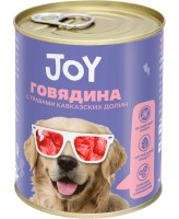 JOY консервы для собак средних и крупных пород Беззерновые Говядина с травами 340г