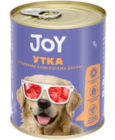 JOY консервы для собак средних и крупных пород Беззерновые Утка с травами 340г