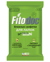 Fitodog Влажные салфетки для лап собак и кошек 15шт АВЗ