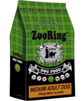 ZooRing Корм для собак Medium Adult Dog Индейка и рис