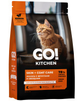 GO! KITCHEN SKIN + COAT CARE Grain Free Корм для кошек и котят Лосось с фруктами и овощами
