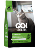 GO! KITCHEN CARNIVORE Grain Free Корм для кошек и котят Лосось, морская рыба с фруктами и овощами