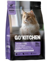GO! KITCHEN Grain Free Корм для кошек и котят 4 вида мяса: курица, индейка, лосось, утка