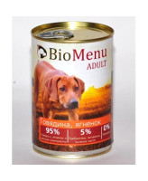 BioMenu консервы для собак Говядина и Ягненок 410г