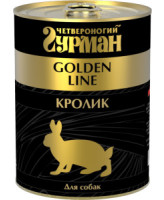 Четвероногий Гурман Golden Line консервы для собак Кролик натуральный в желе 340г