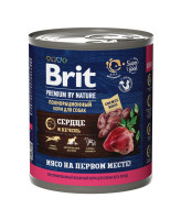 Brit Premium by Nature консервы для собак Сердце и Печень 850г