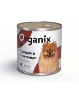 Organix Консервы для собак с Говядиной и Печенью 750г
